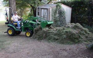 Building and turning a compost pile