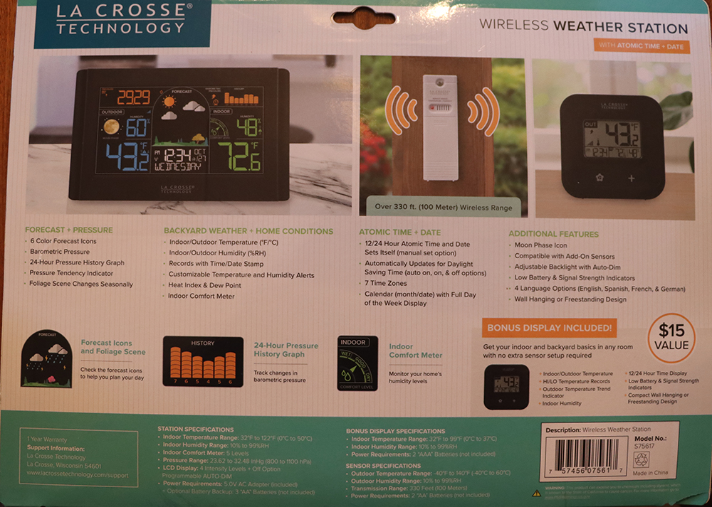 La Crosse Technology Wireless Weather Station Package