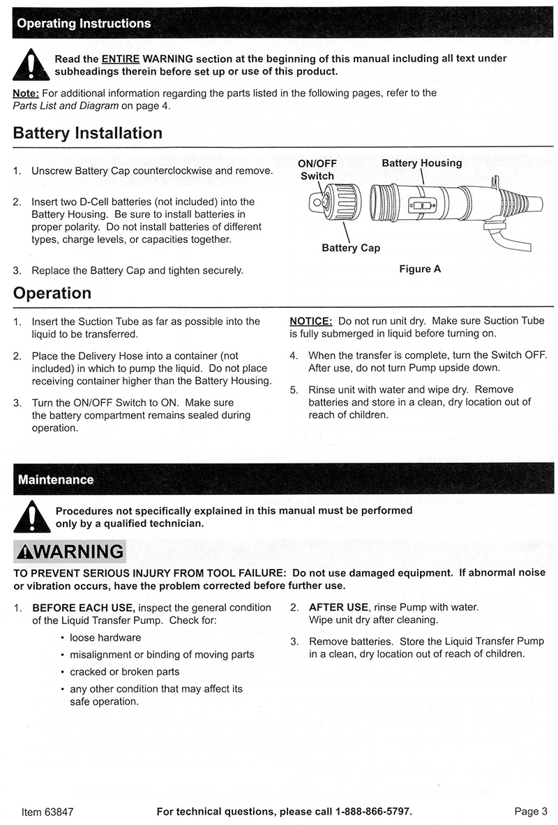 battery operated Liquid Transfer Pump